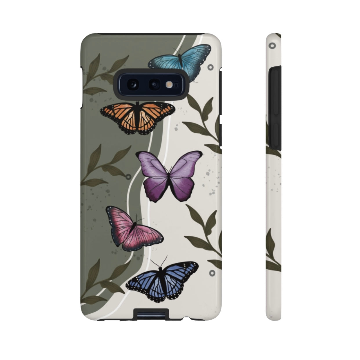 Butterfly Phone Case (Tan or Dark Green)