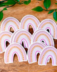 Pink Boho Rainbow Vinyl Sticker