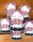 Cotton Candy Cow Vinyl Sticker