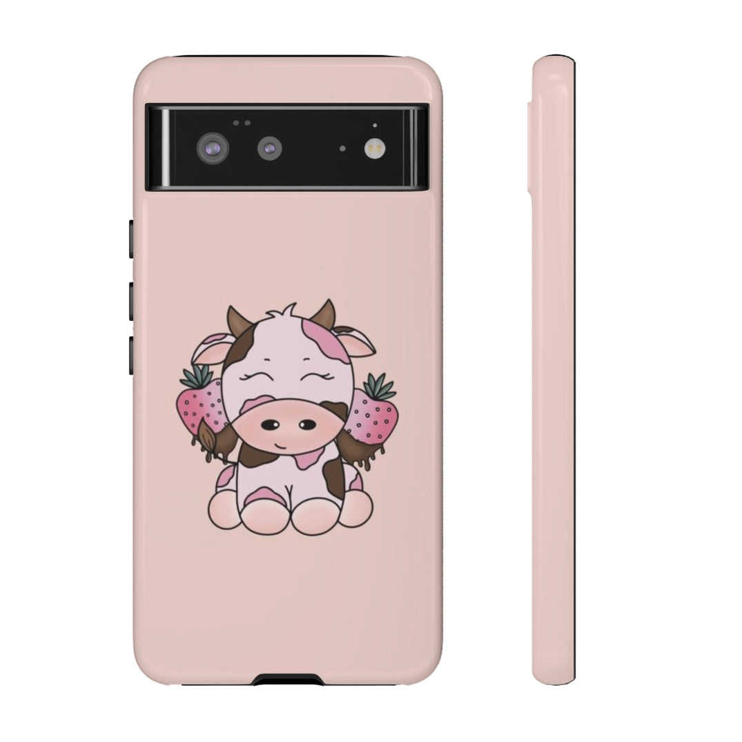 Pink Strawberry Chocolate Cow Phone Case