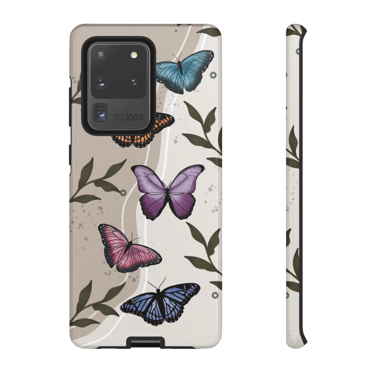 Butterfly Phone Case (Tan or Dark Green)