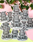 Hippo Vinyl Sticker