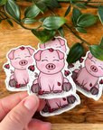 Lady Bug Pig Vinyl Sticker