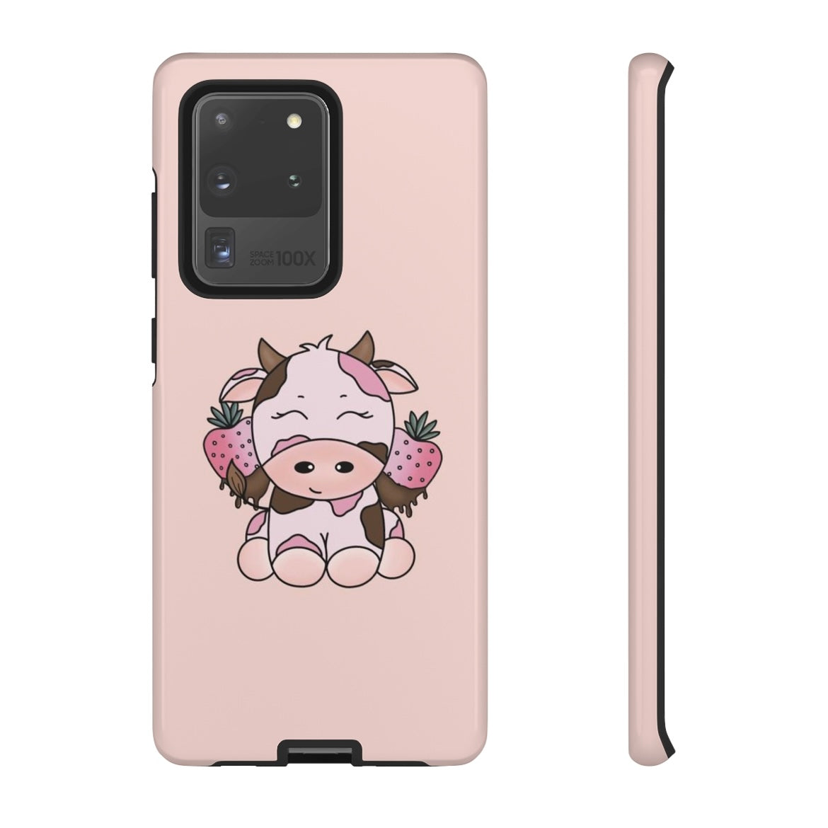 Pink Strawberry Chocolate Cow Phone Case