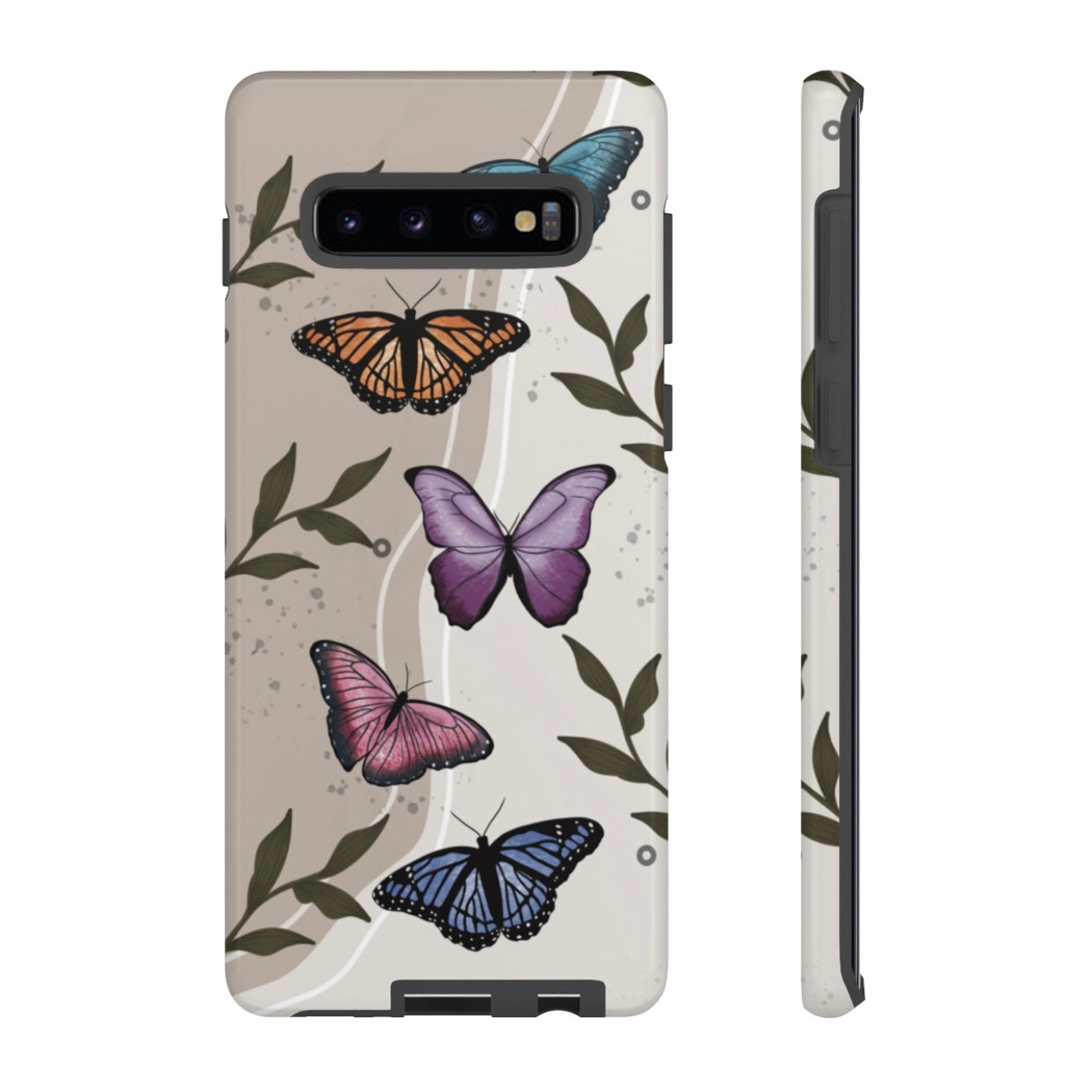 Butterfly Phone Case (Tan or Dark Green)