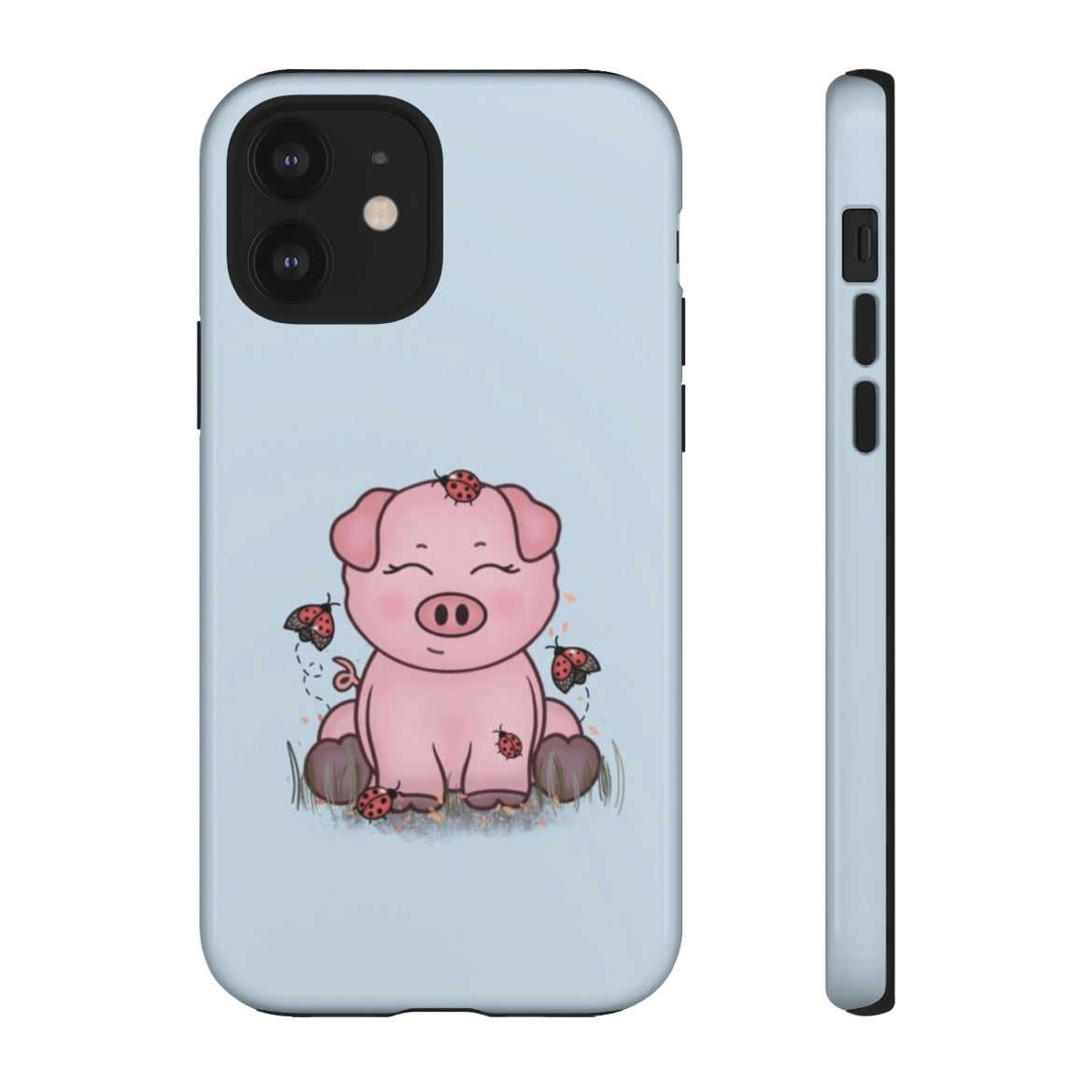 Blue Lady Bug Pig Phone Case