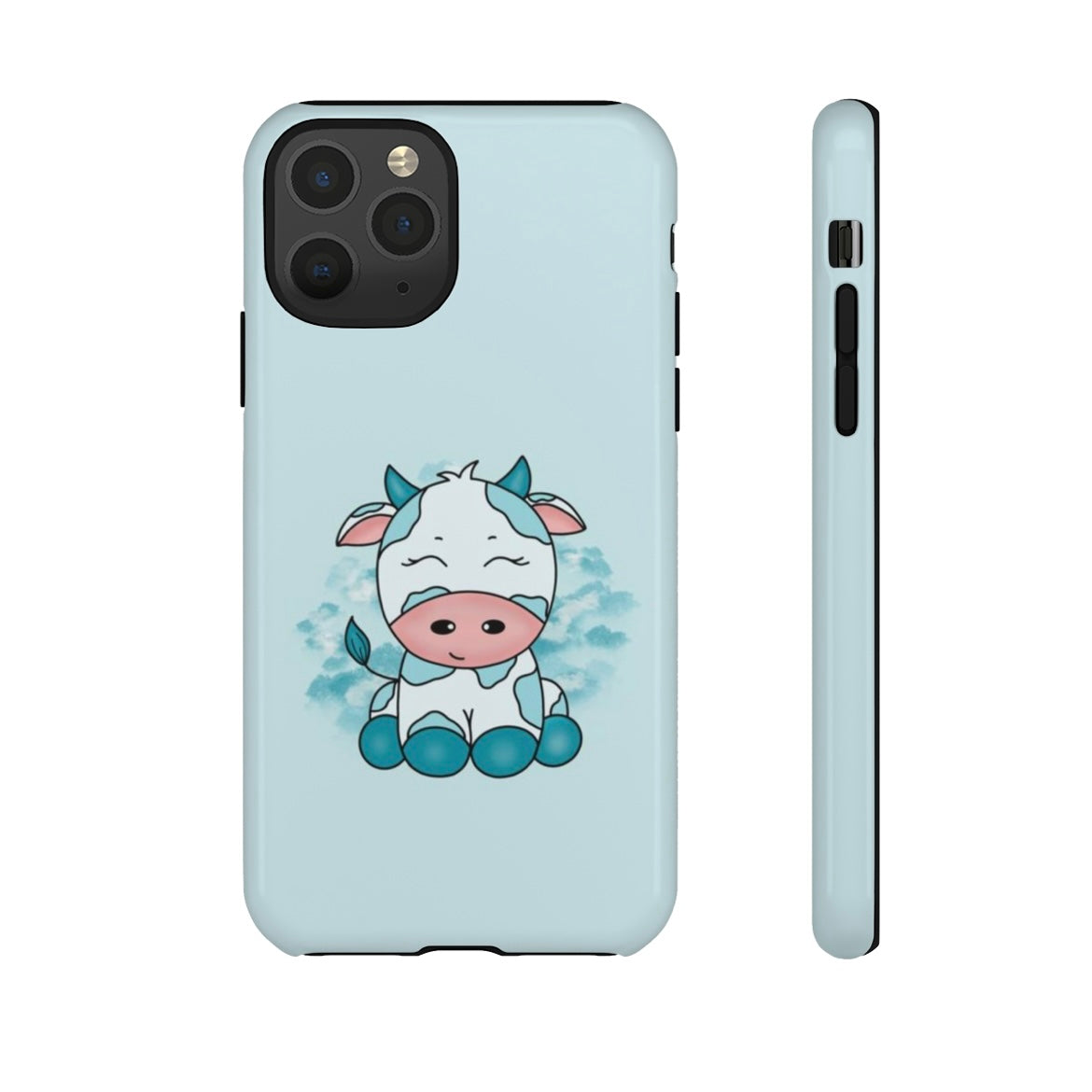 Blue Cloud Cow Phone Case