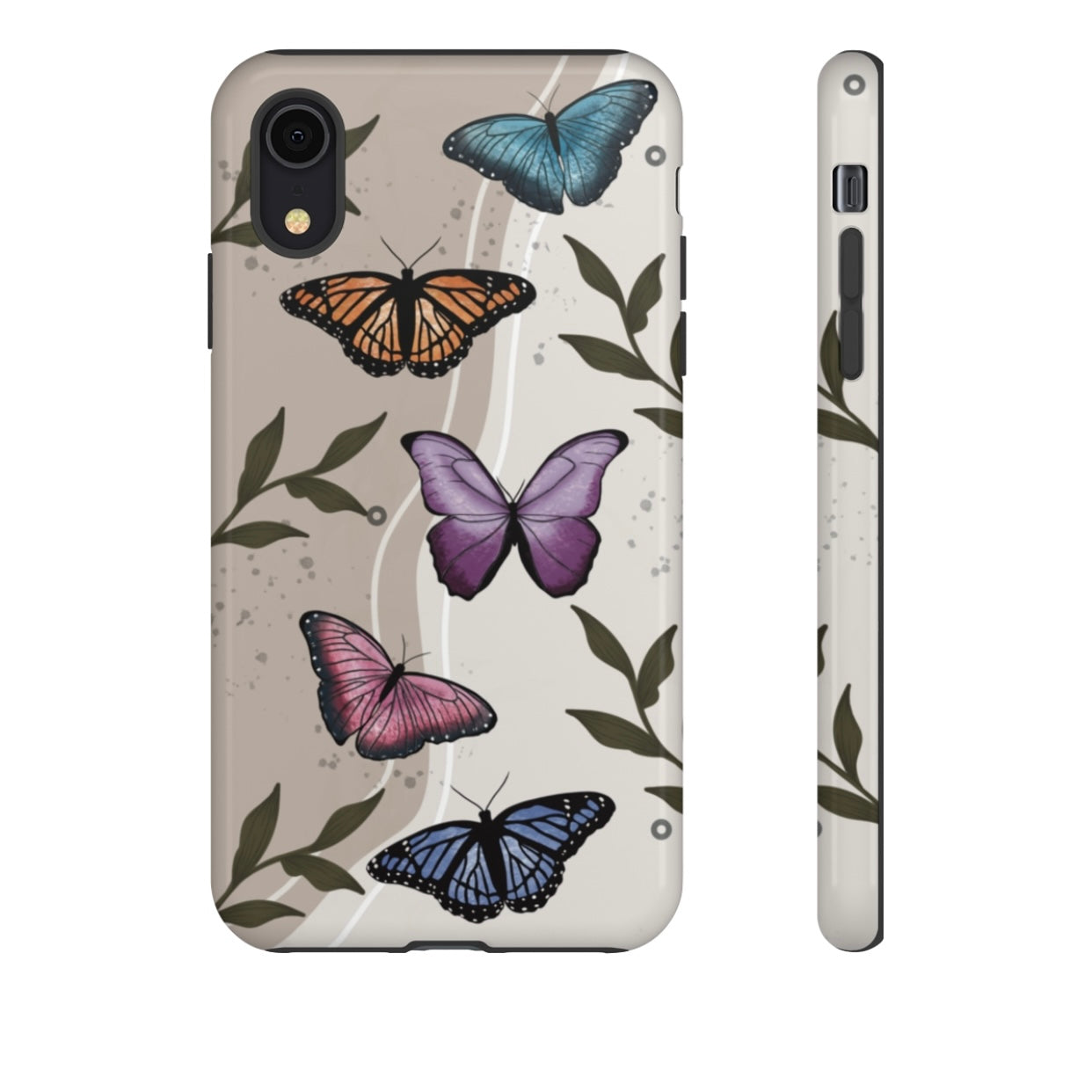 Butterfly Phone Case (Tan or Dark Green)