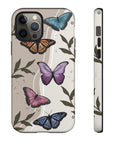 Butterfly Phone Case (Tan or Dark Green)