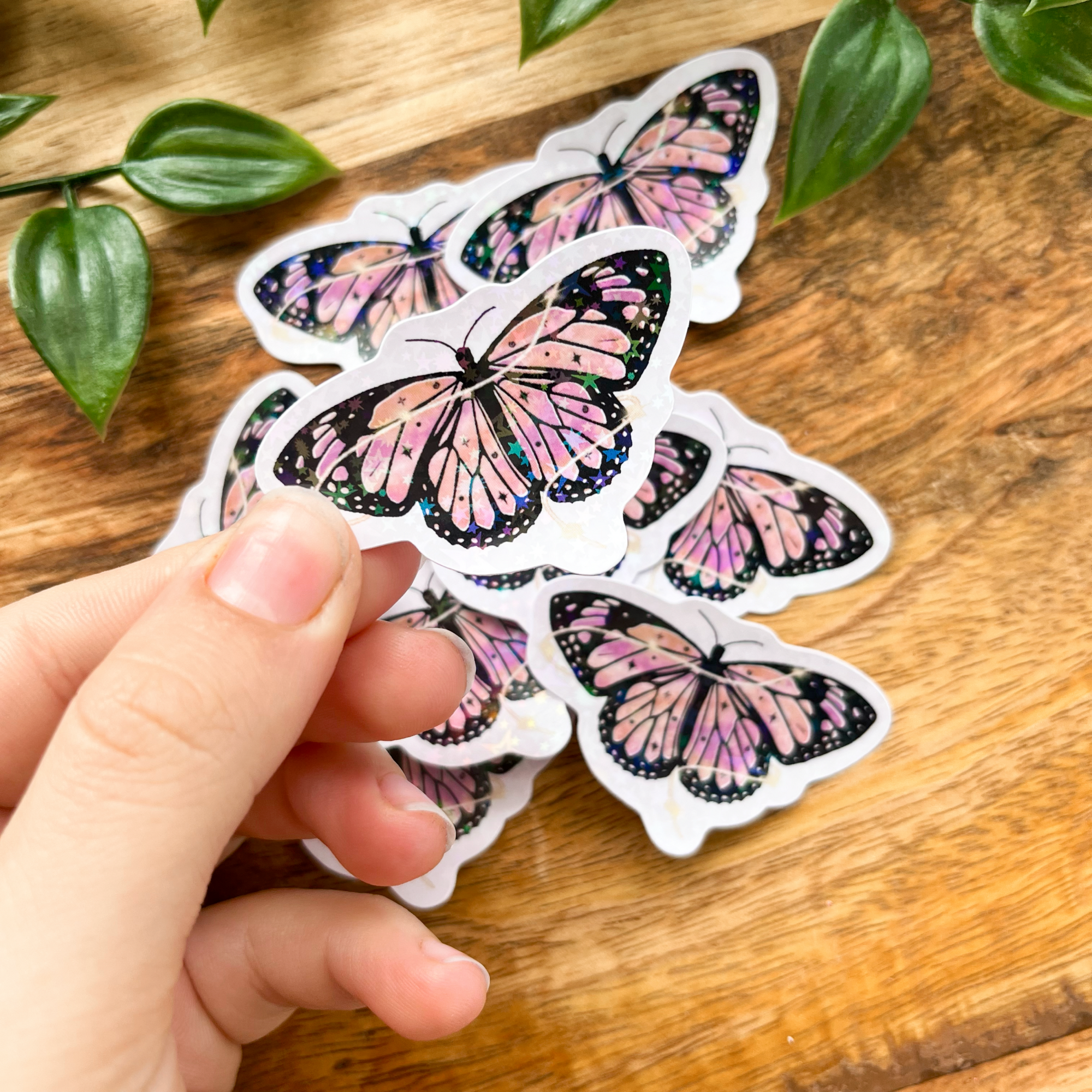 Holographic Butterfly Vinyl Sticker