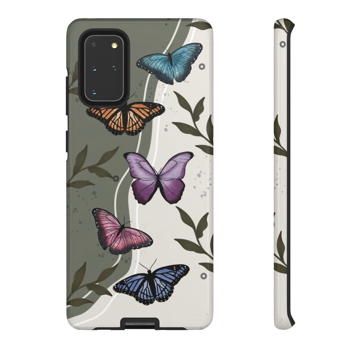 Butterfly Phone Case (Tan or Dark Green)