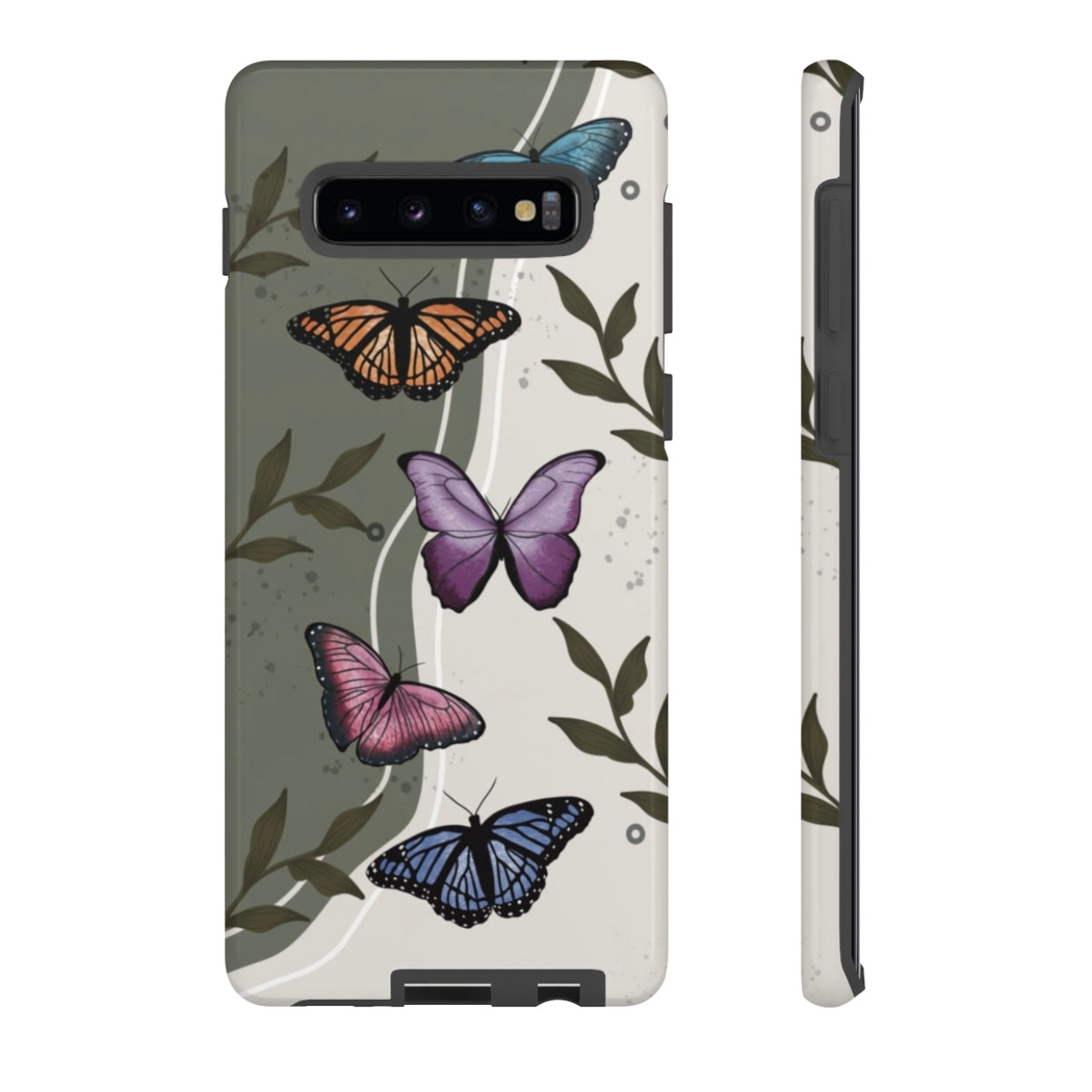 Butterfly Phone Case (Tan or Dark Green)