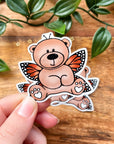 Butterfly Teddy Vinyl Sticker