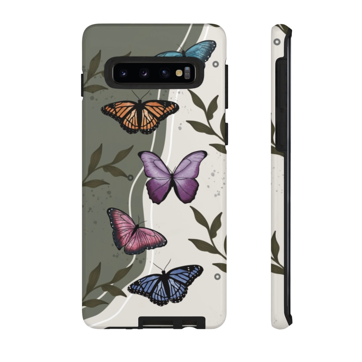 Butterfly Phone Case (Tan or Dark Green)