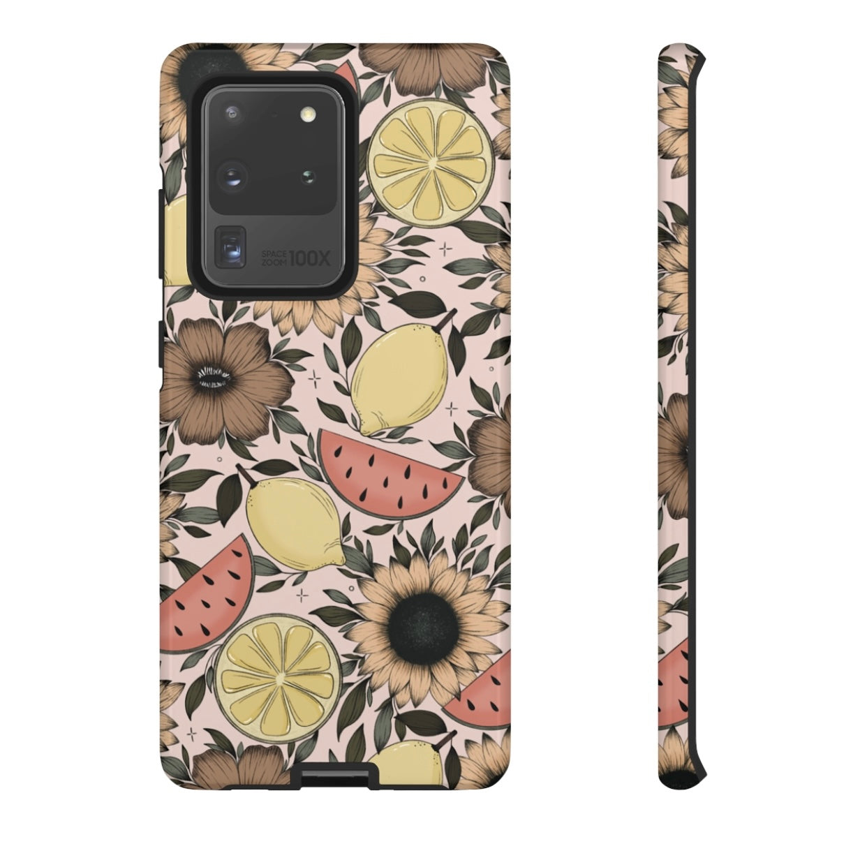 Fruity Sunflower Phone Case (White or Pink)