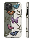 Butterfly Phone Case (Tan or Dark Green)