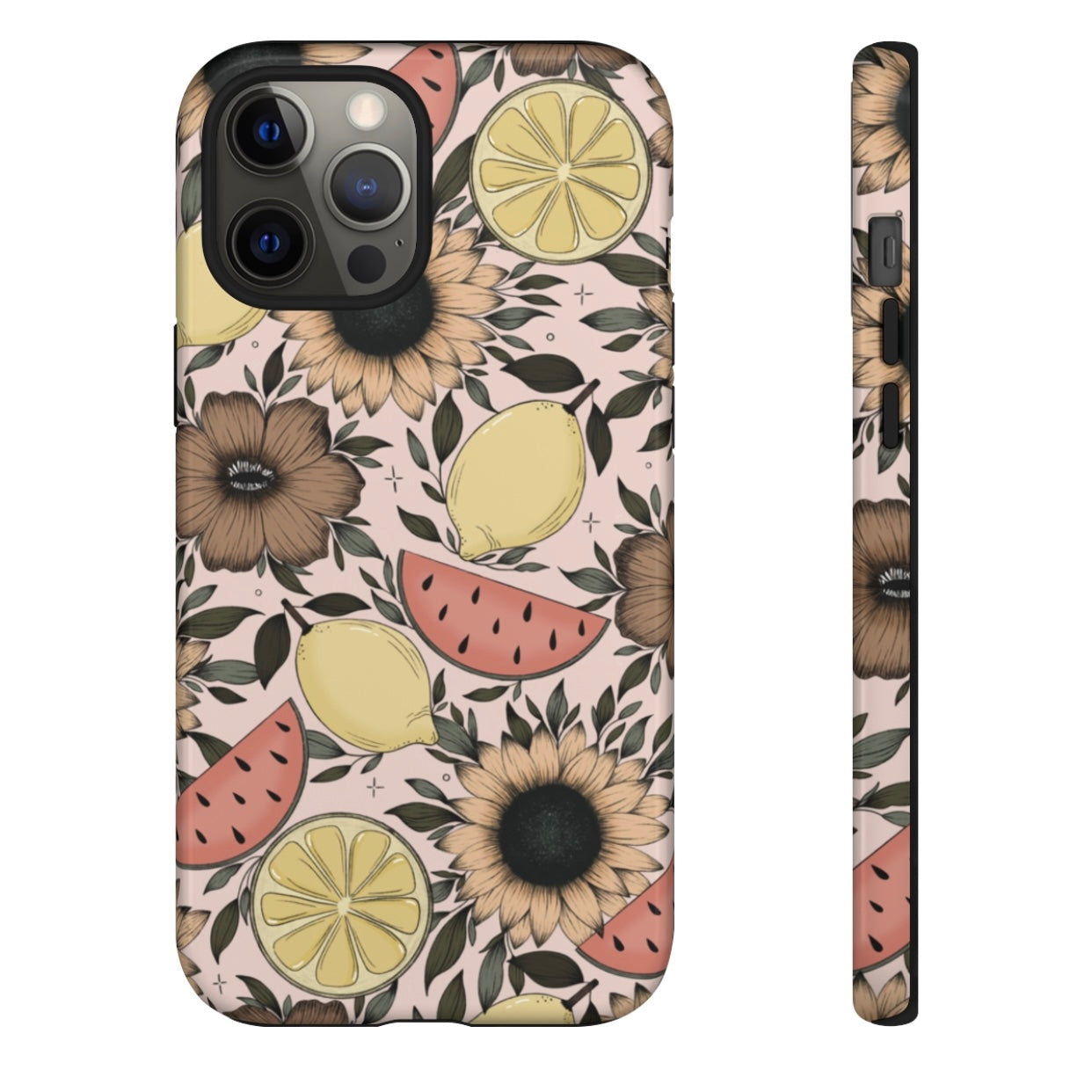 Fruity Sunflower Phone Case (White or Pink)