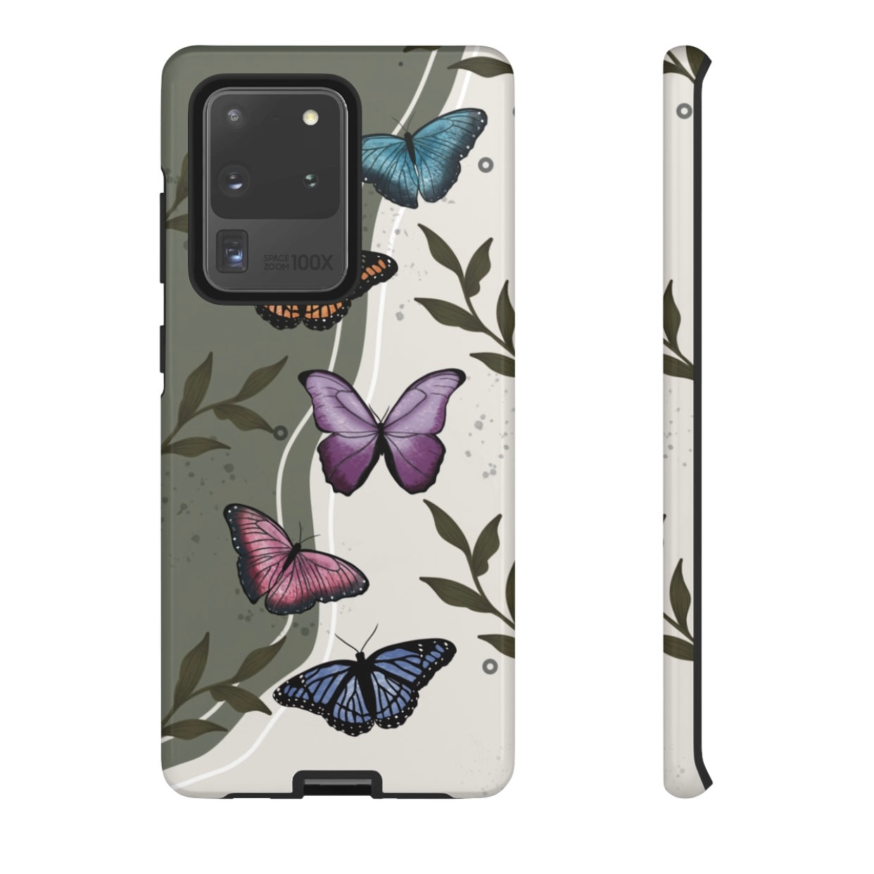 Butterfly Phone Case (Tan or Dark Green)