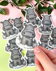 Hippo Vinyl Sticker