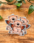 Butterfly Teddy Vinyl Sticker