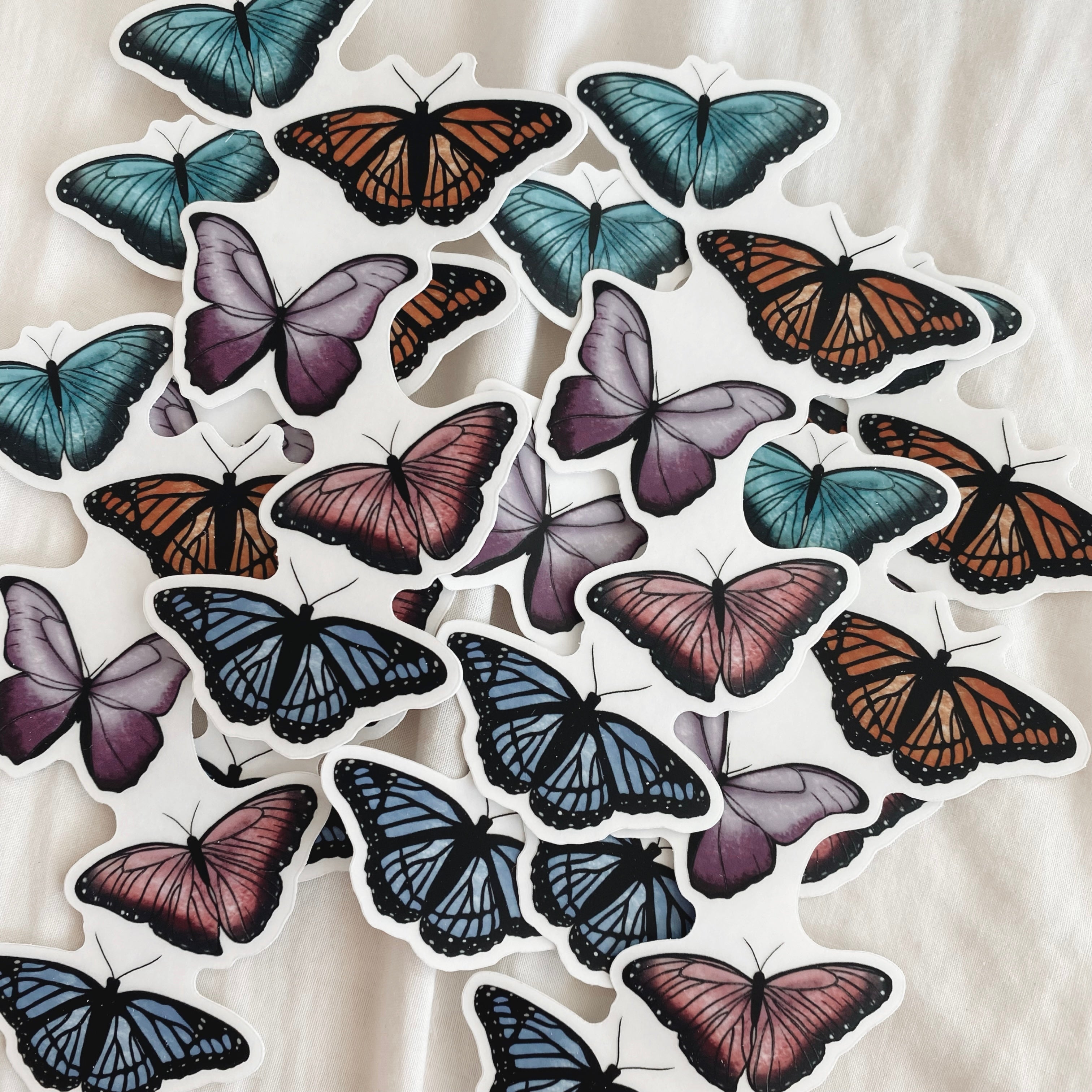 4 Butterfly Clear Sticker