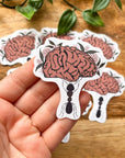 Ant Holding Brain Vinyl Sticker