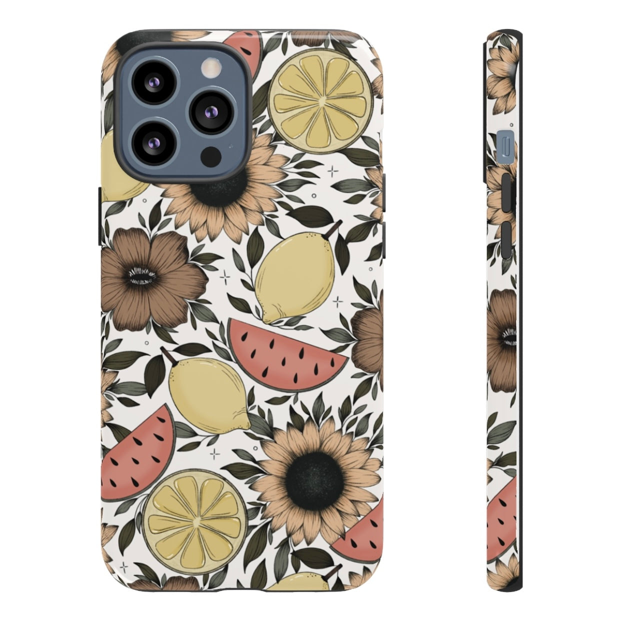 Fruity Sunflower Phone Case (White or Pink)