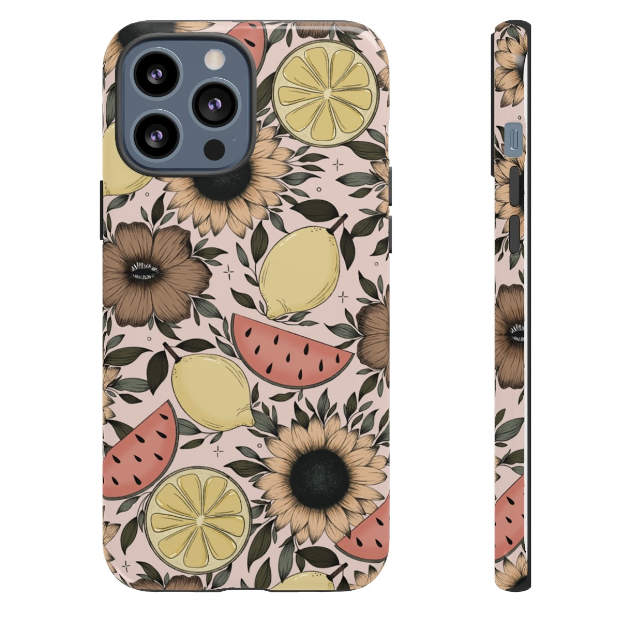 Fruity Sunflower Phone Case (White or Pink)