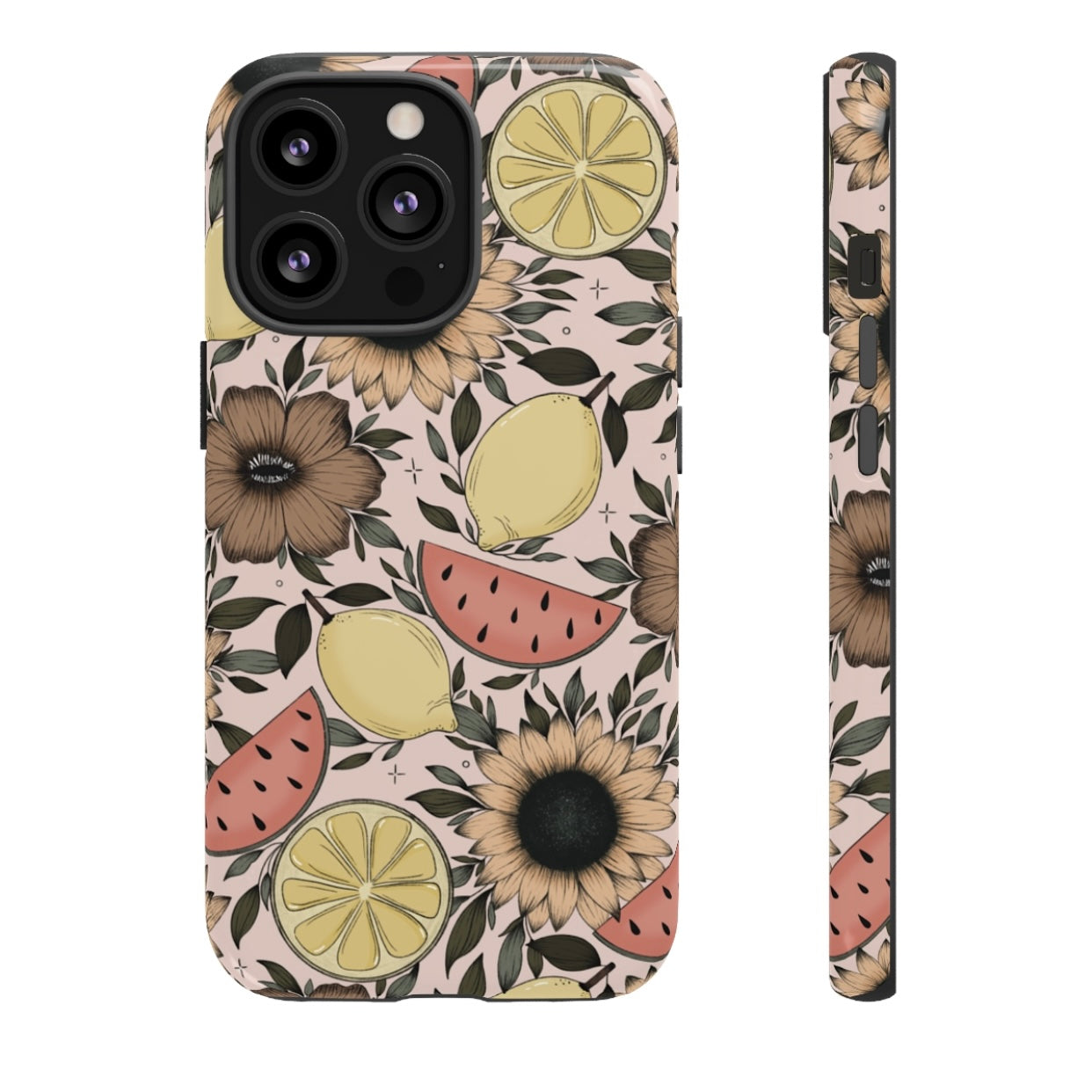 Fruity Sunflower Phone Case (White or Pink)