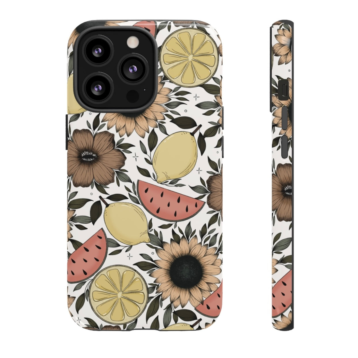 Fruity Sunflower Phone Case (White or Pink)