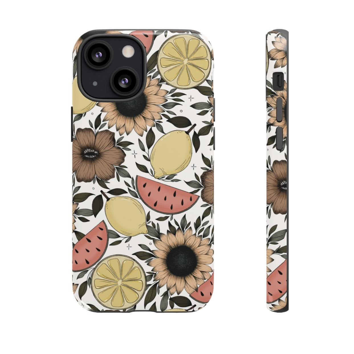 Fruity Sunflower Phone Case (White or Pink)